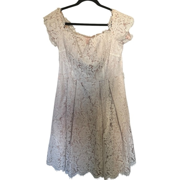 Eliza J Off The Shoulder Lace Midi Dress - Picture 3 of 8